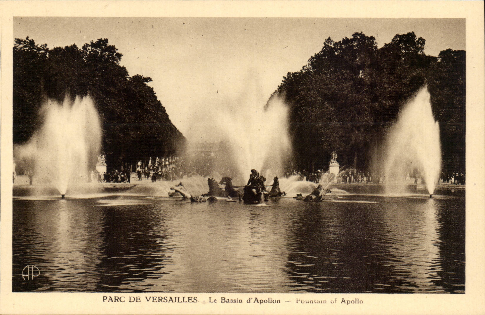 Parc de Versailles — Le Bassin d'Apollon — Éditeur E. Papeghin, Paris