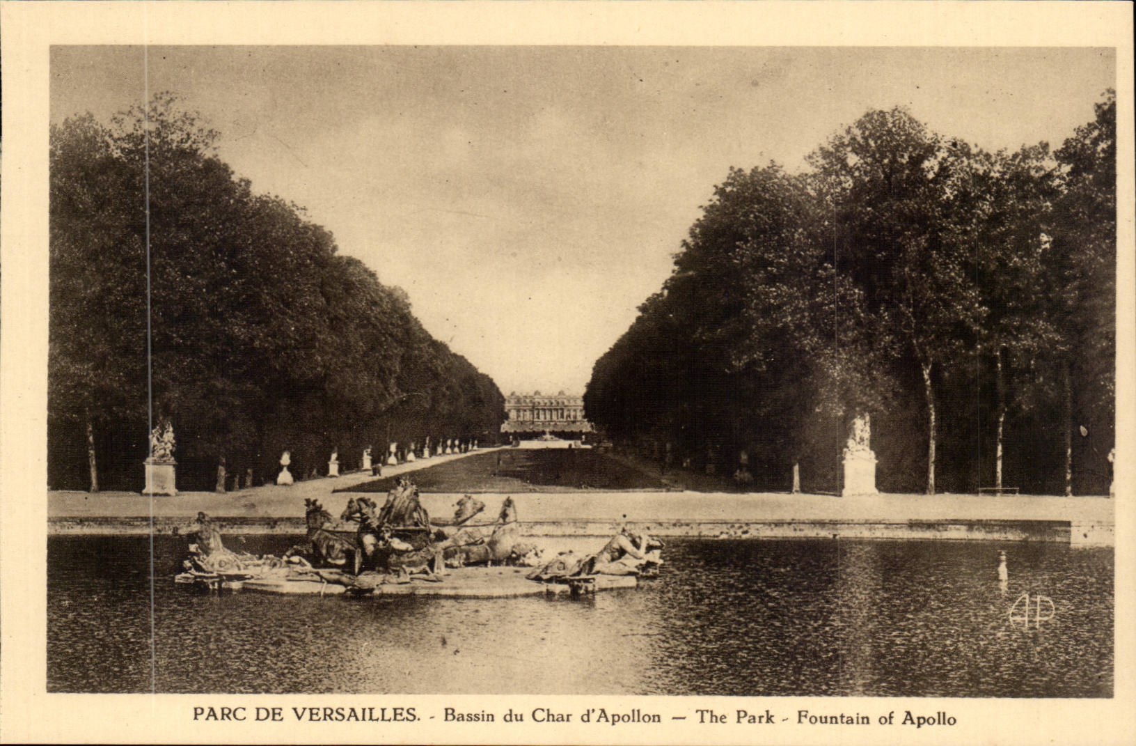 Parc de Versailles — Bassin du Char d'Apollon — Éditeur APD