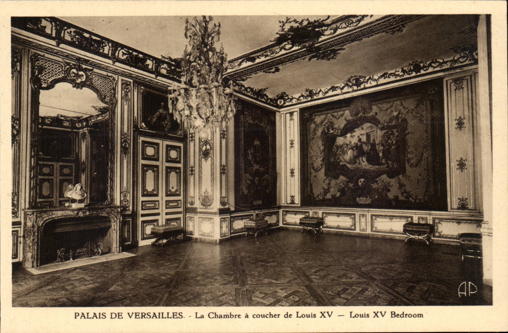 Versailles - Palais de Versailles - La chambre a Coucher de Louis XV - CPA 