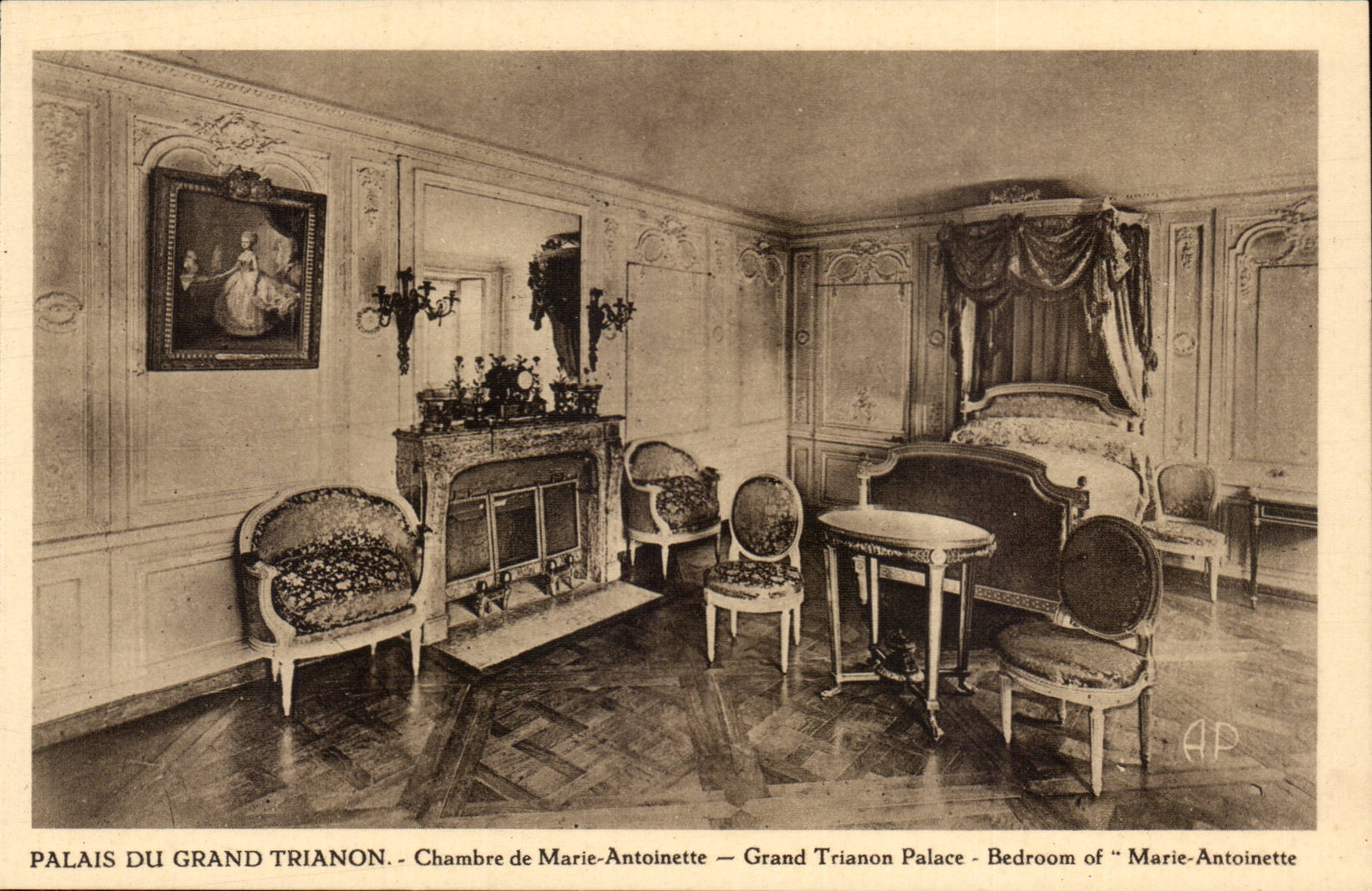 Versailles - Palais du Grand Trianon - Chambre de Marie Antoinette - CPA 