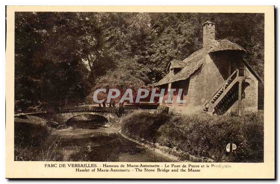 Versailles - Parc du Petit Trianon - Hameau de Marie Antoinette - Le Pont de Pierre - CPA 