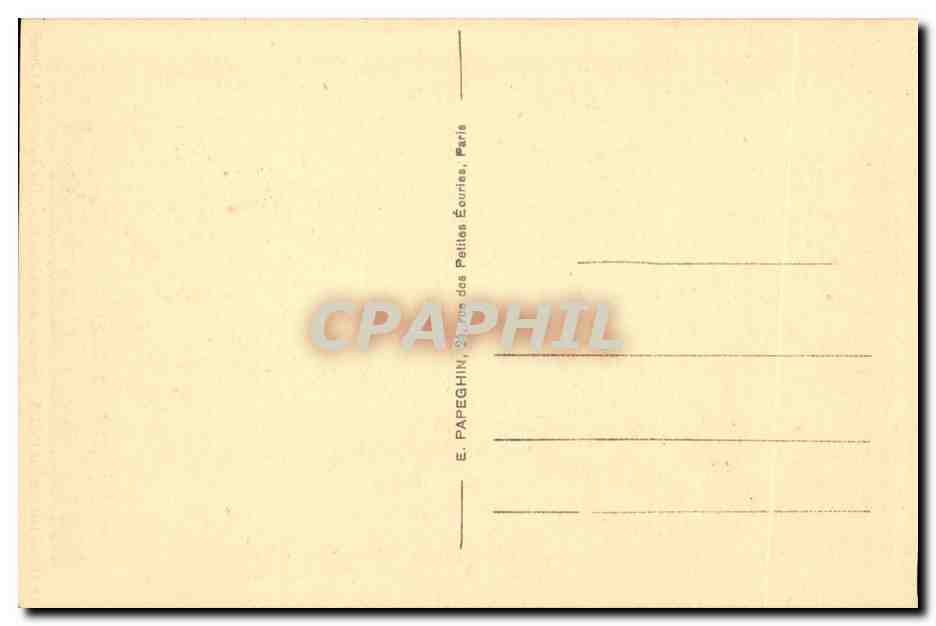 Versailles - Le Chateau - La Cour de Marbre CPA  — Rückseite