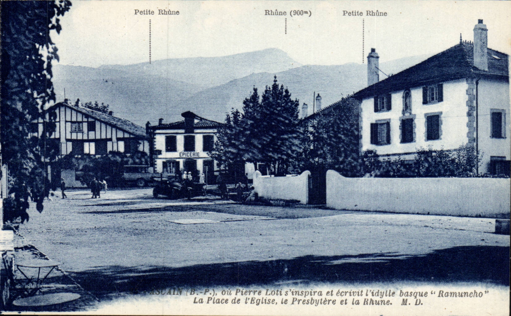Ascain (B.-P.) — Die Place der Kirche, das Presbyterat und die Rhûne — M.D. (Verlag)