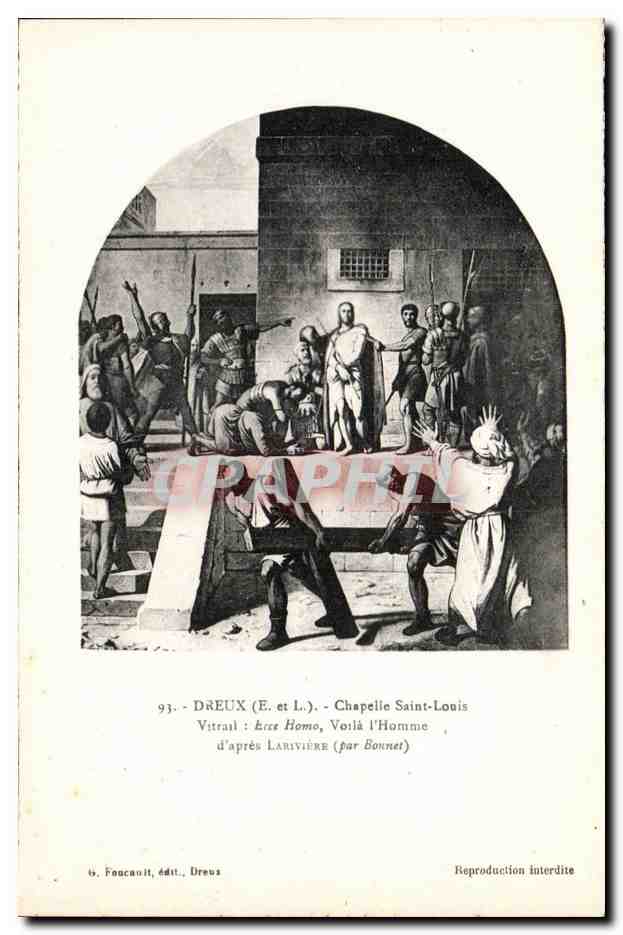 Dreux - Chapelle Saint Louis - Vitrail - Voila l'Homme - CPA 