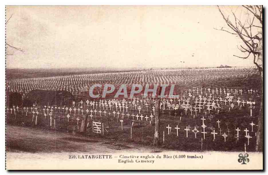 Latargette — Cimetière anglais du Riez (6.000 tombes) — Imprimé Illustré