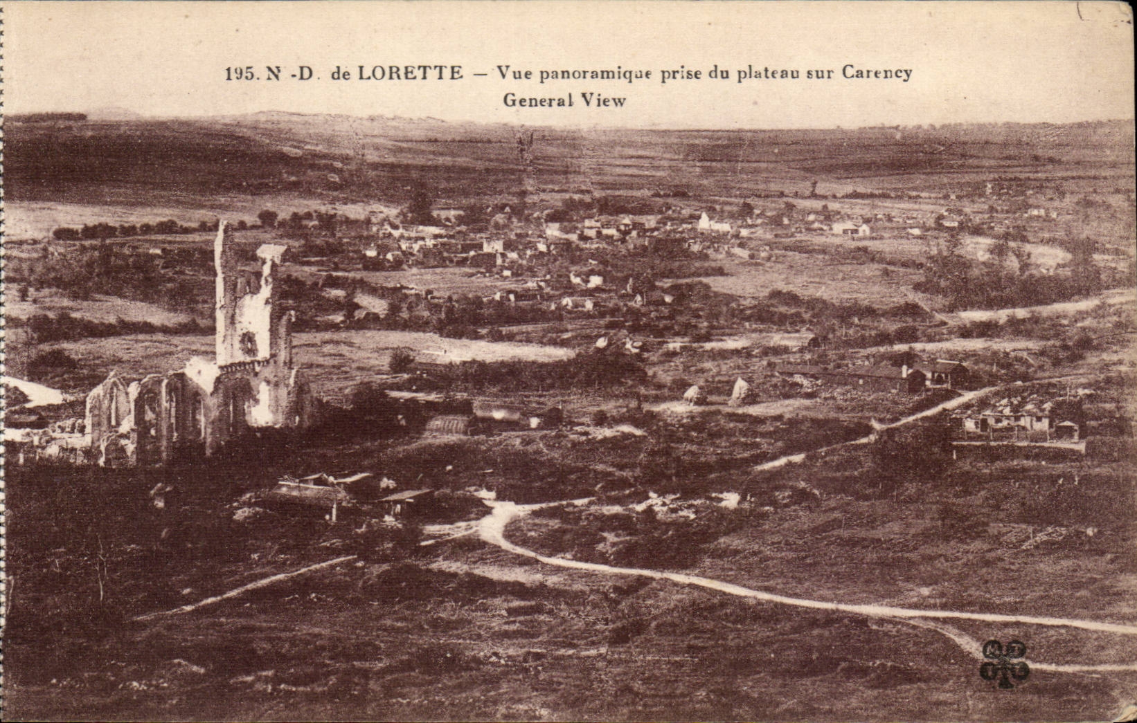 N.-D. de Lorette — Panoramablick vom Plateau über Carencey — Imprimé Illustré n°195