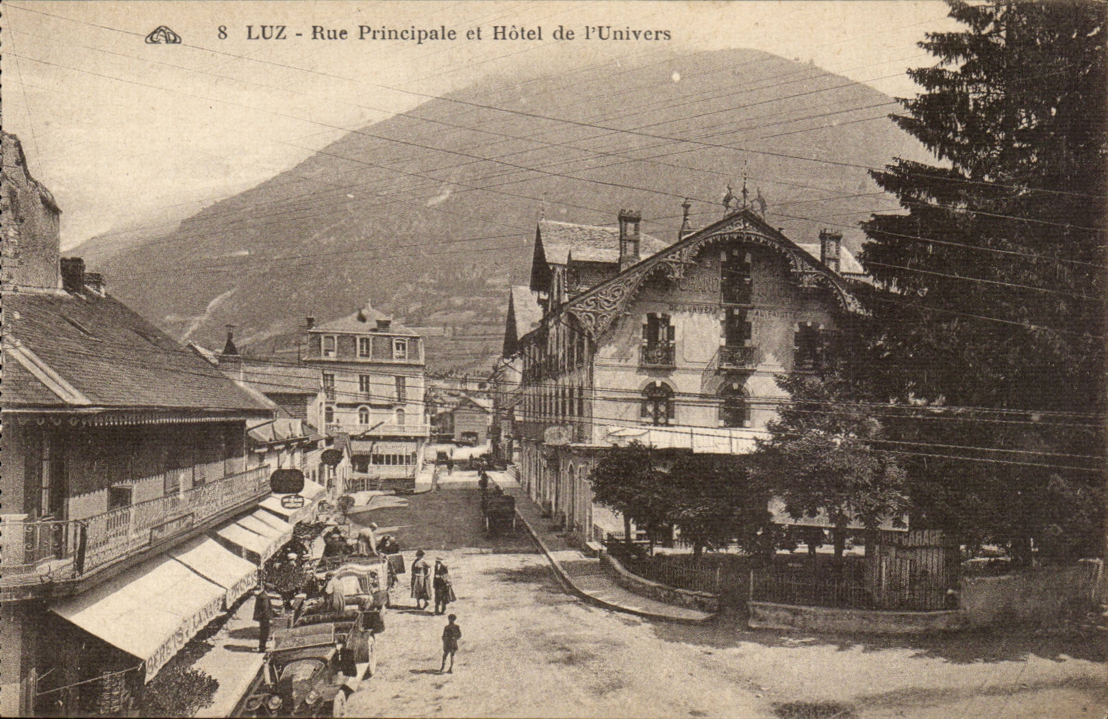 Luz CPA Rue principale et hotel de l'univers