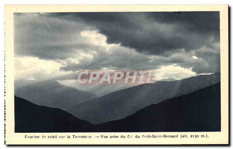 Col du Petit Saint Bernard CPA Coucher de soleil sur la Tarentaise 