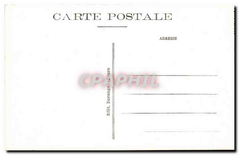 Azay le Rideau CPA Le chateau — Rückseite