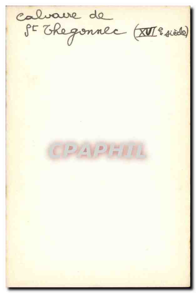 CARTE PHOTO Calvaire de St Thegonnec — Rückseite