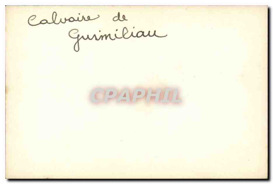 CARTE PHOTO Calvaire de Guimiliau — Rückseite