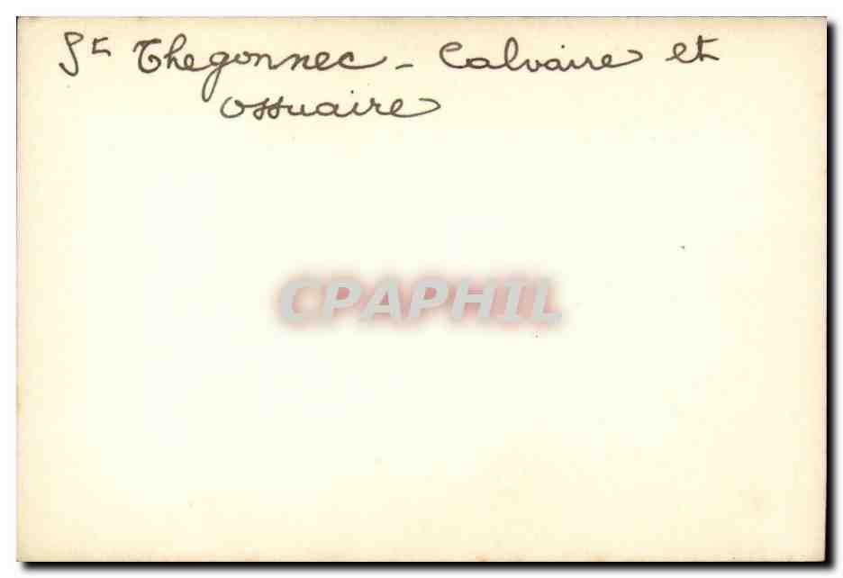 Sainte-Thégonnèse - Calvaire et ossuaire — CPAPHIL — Rückseite