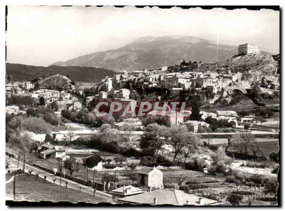 Vaison-la-Romaine — Vue générale sur la ville haute, au fond le Mont Ventoux — CPAPHIL 92-18