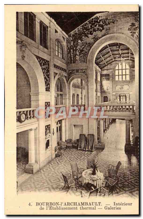 CPA Bourbon l'archambault Interieur de l'etablissement thermal Galeries