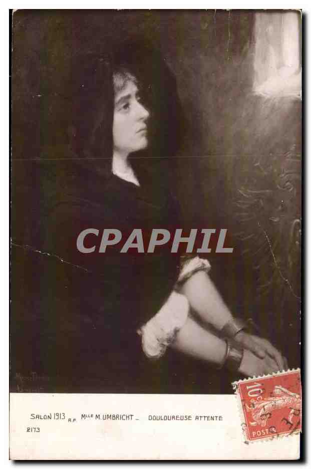 CPA Salon 1913 Umbricht Douloureuse attente