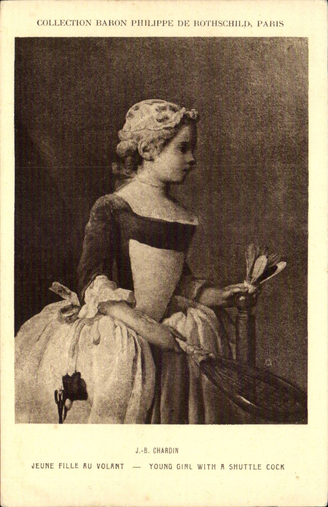 CPA Baron Philippe de Rotschild Chardin Jeune fille au volant 