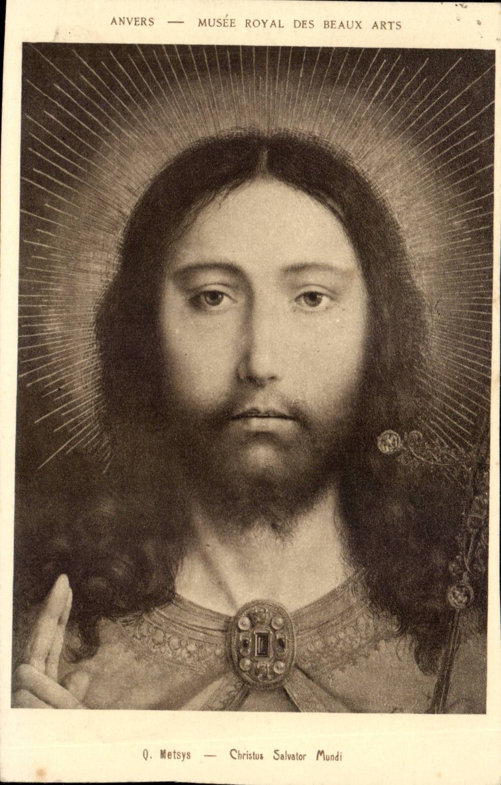 CPA Anvers Musee royal des Beaux Arts Metsys Christus Salvator Mundi