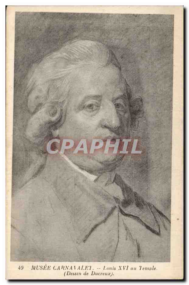 CPA Musee Carnavalet Louis XVI au Temple Dessin de Ducreux