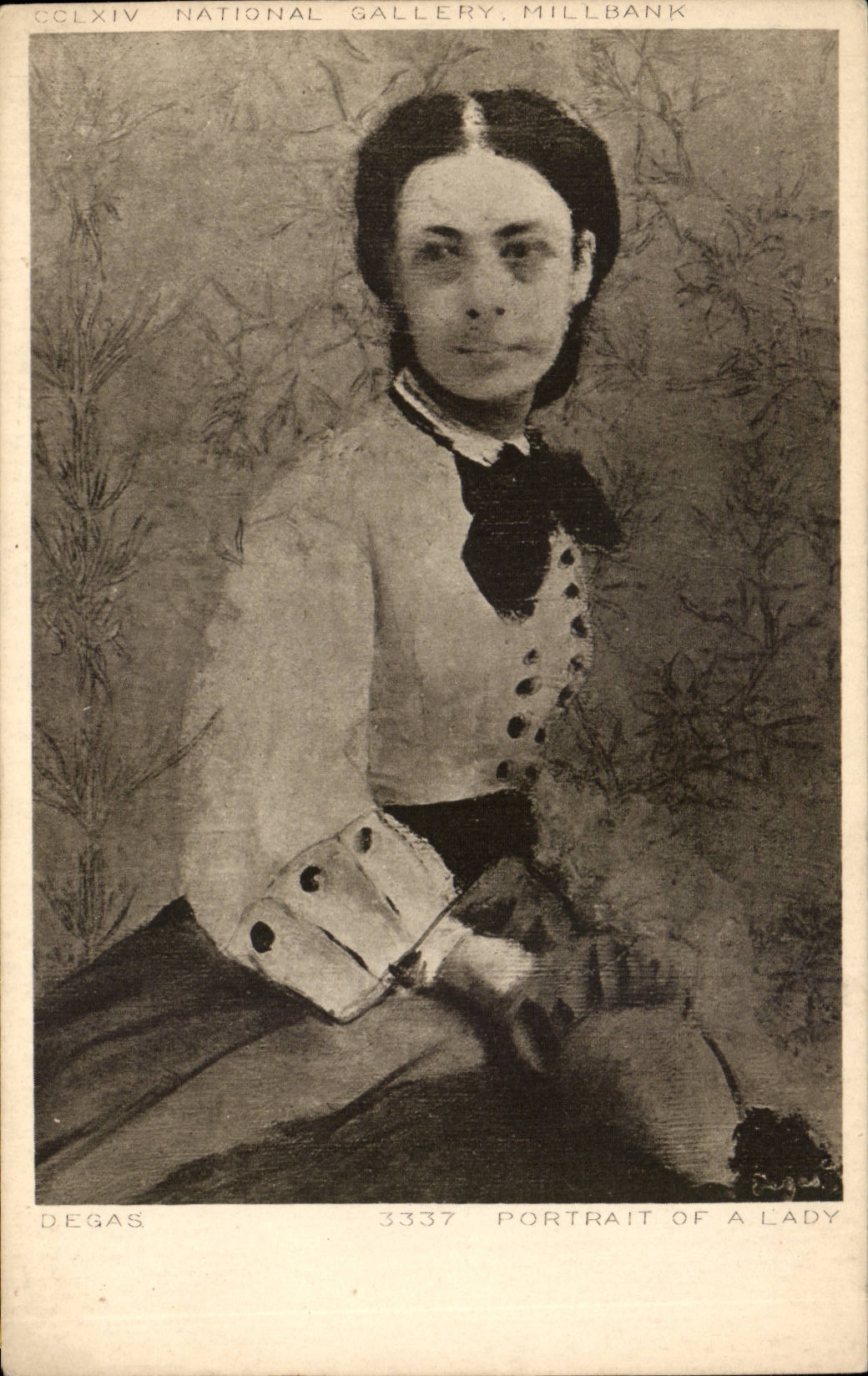 CPA Degas Portrait of a lady Femme