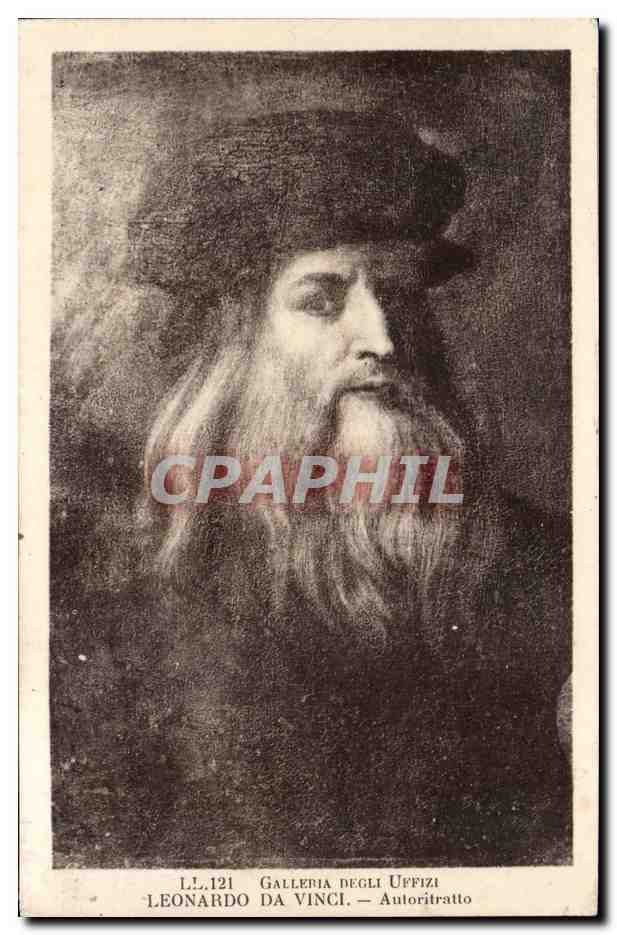 CPA Galleria Degli Uffizi Leonardo da Vinci Autoritratto