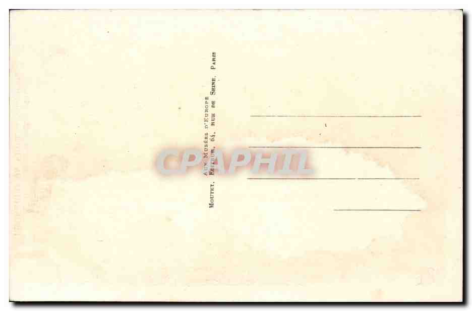 CPA Galleria Degli Uffizi Leonardo da Vinci Autoritratto — Verso