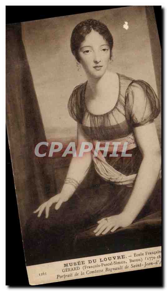 CPA Paris Musee du Louvre Gerard Portrait de la comtesse Regnault de Saint Jean d'Angely