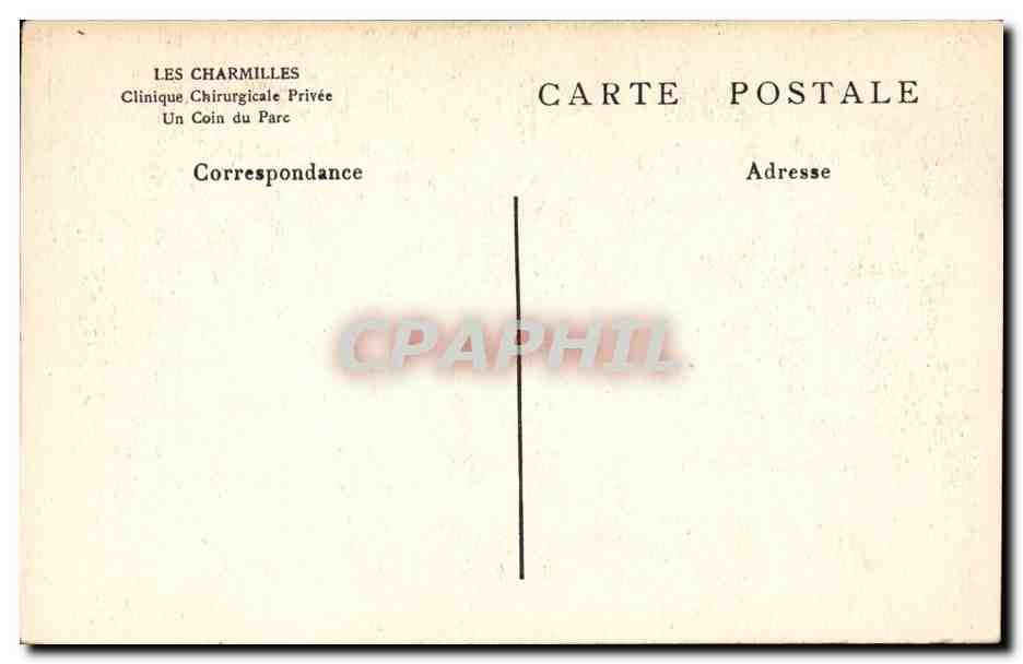 Les Charmilles — Clinique Chirurgicale Privée — Un Coin du Parc — Achterkant
