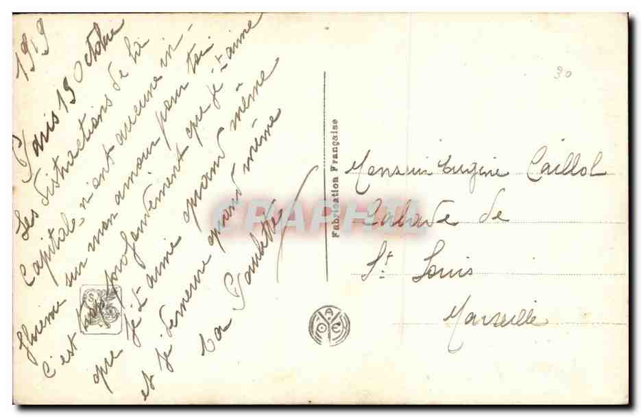 CPA Salon de Paris Heures trop breves  — Verso