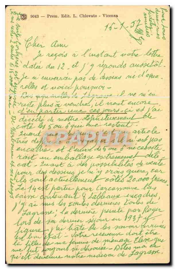CPA Vicenza Basilica di M Berico La Vergine Addolorata Montagn — Verso