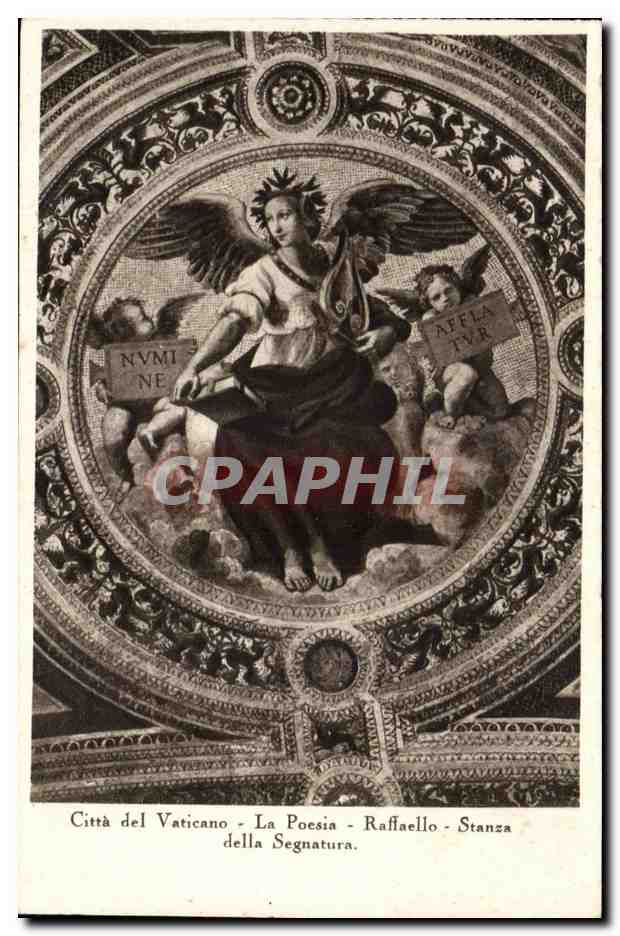 CPA Citta del Vaticano La poesia Raffaello Stanza della Segantura