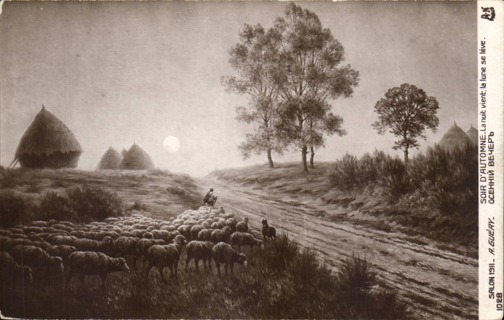 CPA Salon 1911 Guery Soir d'automne La nuit vient la lune se leve