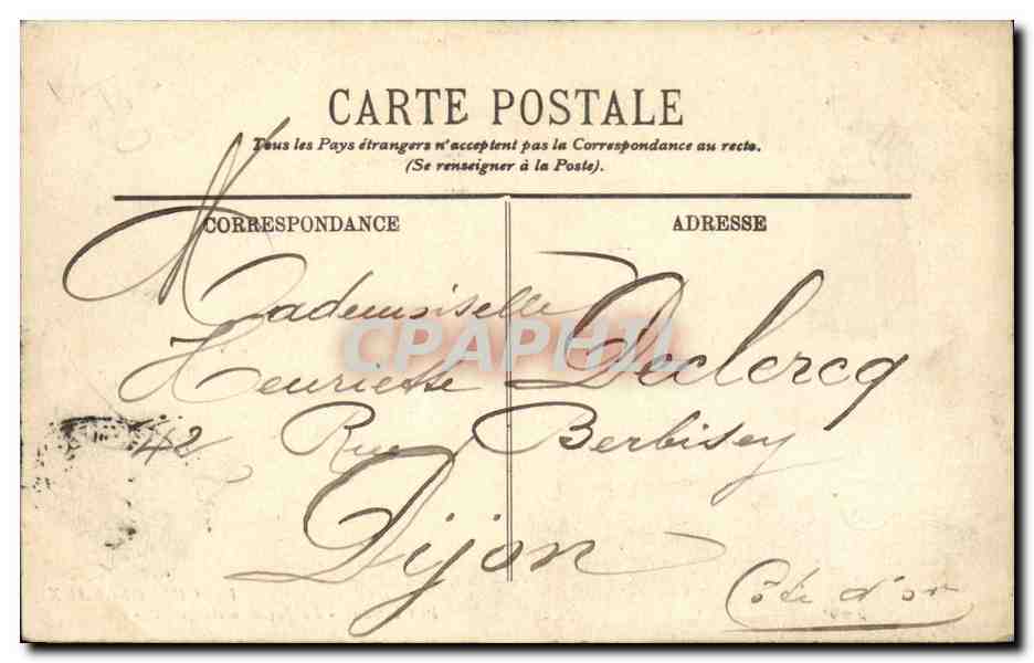 CPA Chenonceaux Le chateau — Rückseite