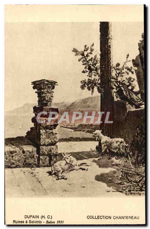 CPA Dupain Chantereau Ruines a Solonto Salon 1931 (chevre goat)