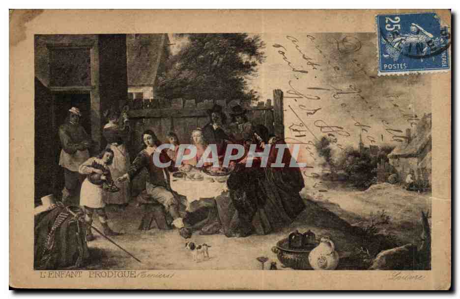 CPA L'enfant prodigue (publicite Tisane de sante de l'abbaye des Trappistes)