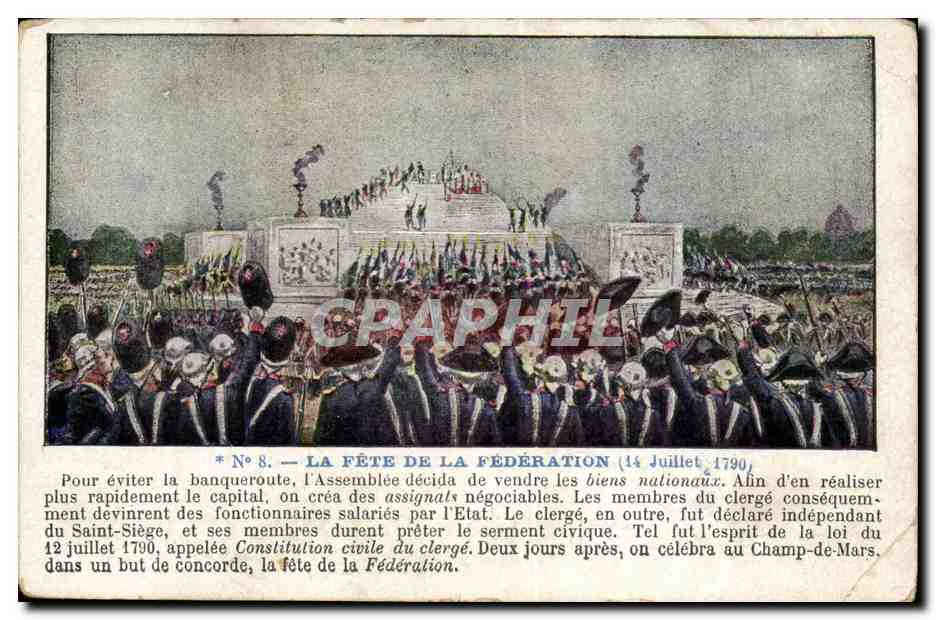 CPA Fete de la Federation (14 juillet 1790)