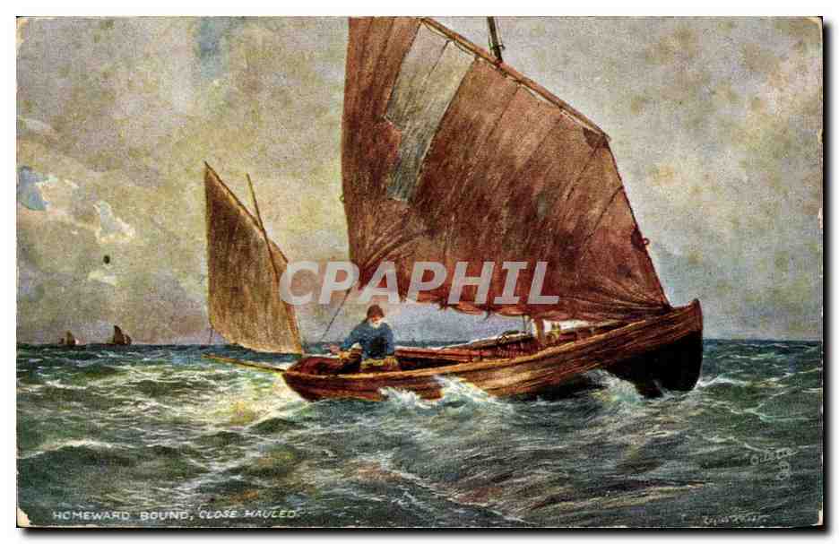 CPA Fantaisie Homeward Bound Close Hauled (bateau boat ship)