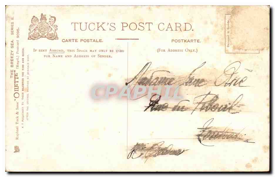 CPA Fantaisie Homeward Bound Close Hauled (bateau boat ship) — Rückseite