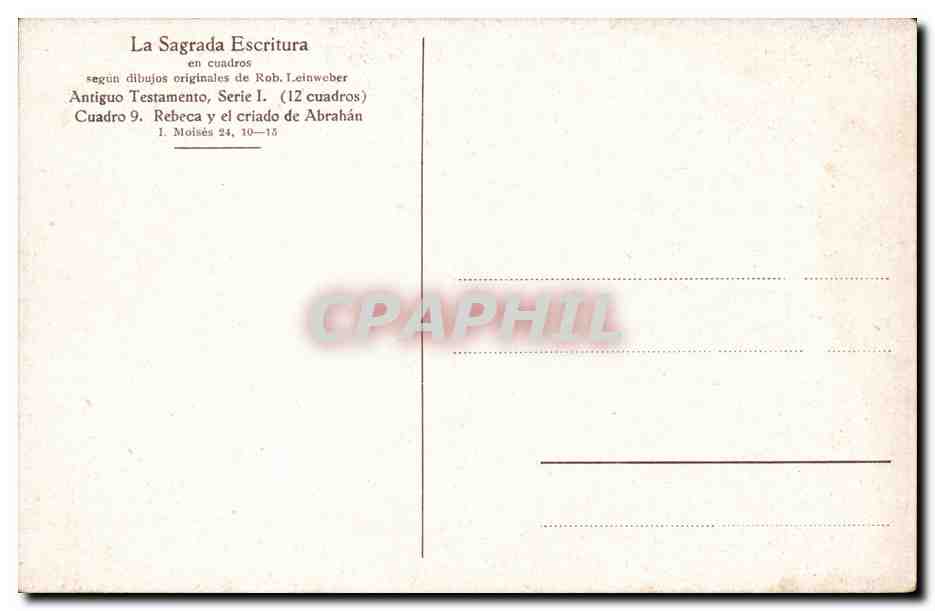 CPA La SAgrada Escritura (orient) — Verso