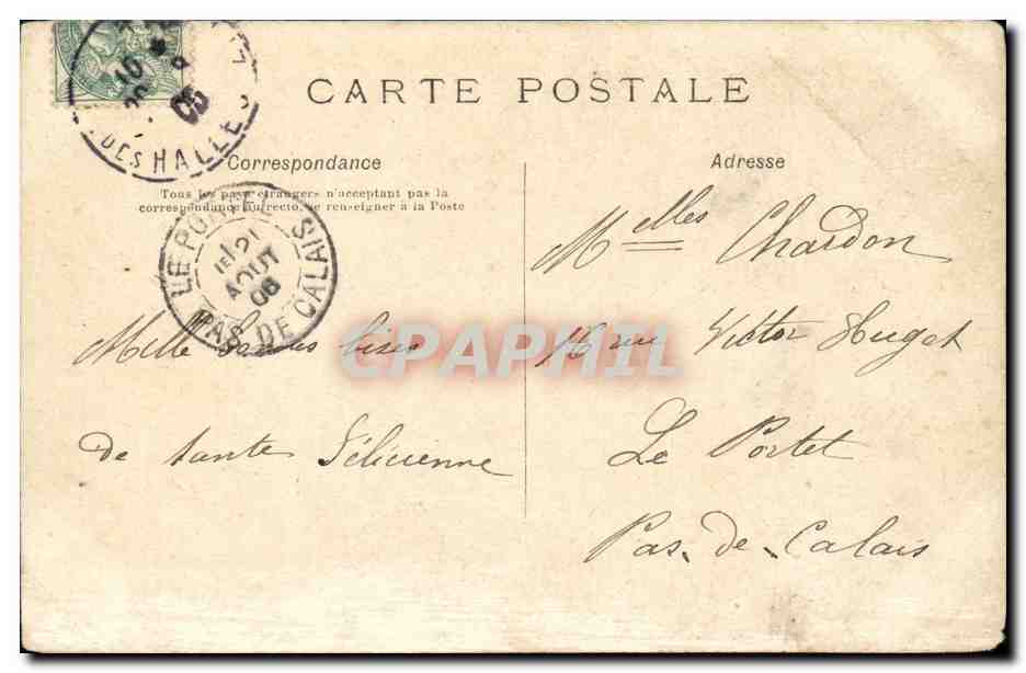Paris - The Cambronne Monument — unknown publisher, series number not visible — Back