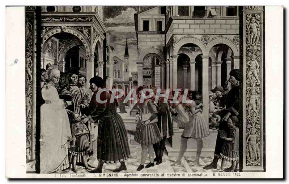 CPA Gimignano Agostino consegnato al maestro di grammatica 