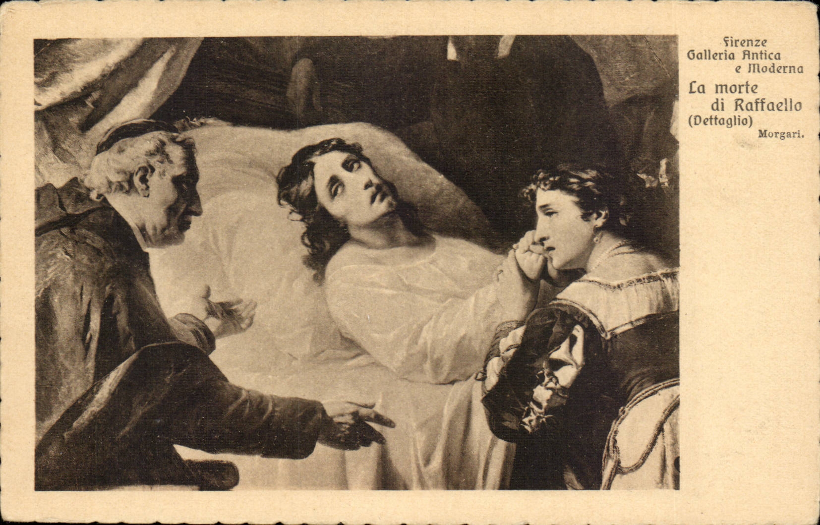 CPA Firenze Galleria Antica e Moderna la morte di Raffaello