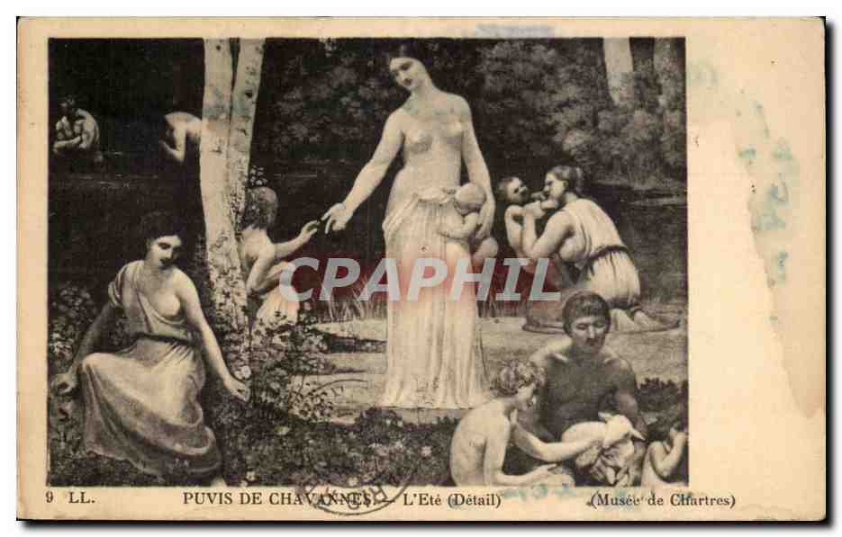 CPA Peinture Puvis de Chavannes L'ete 'detail) (Musee de Chartres)