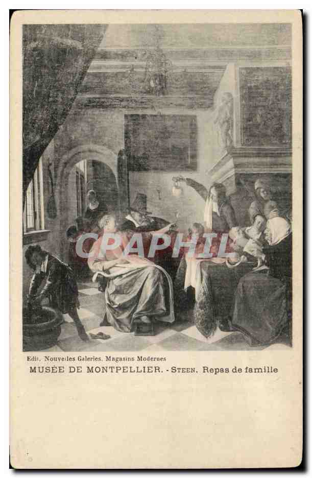 CPA Peinture Musee de Montpellier Steen Repas de famille