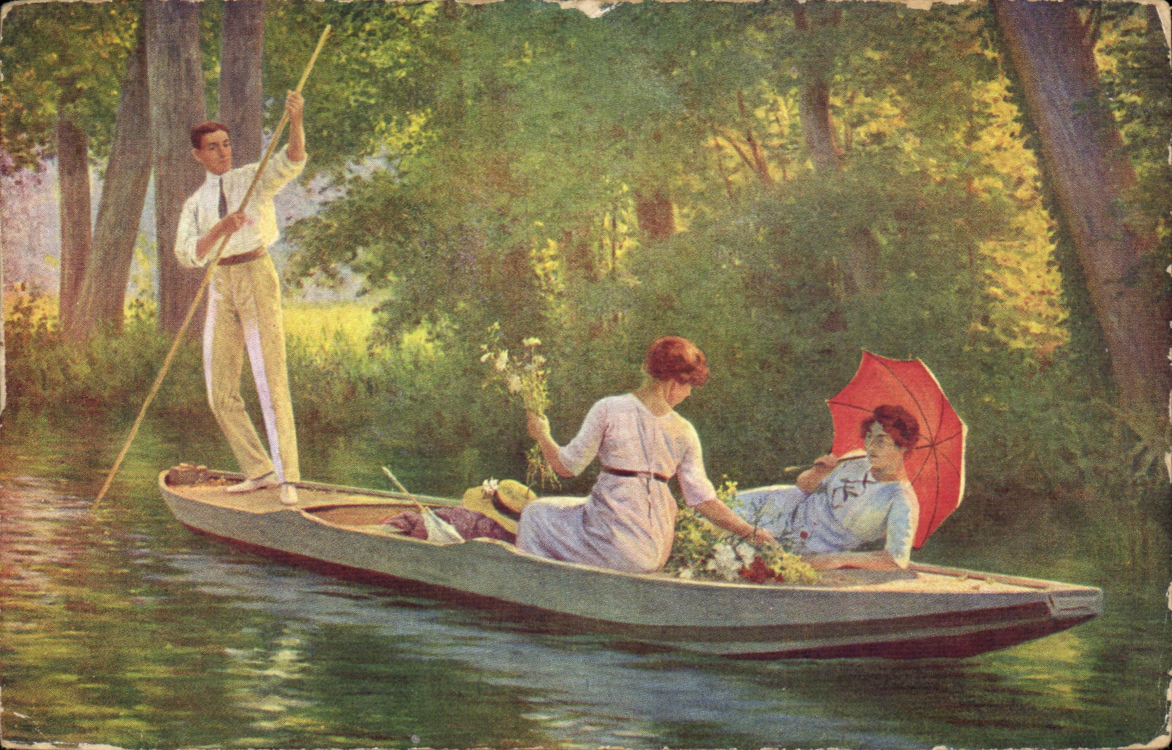 Sur la Rivière — On the River — J.L. Kowalsky, Paris, N° 654