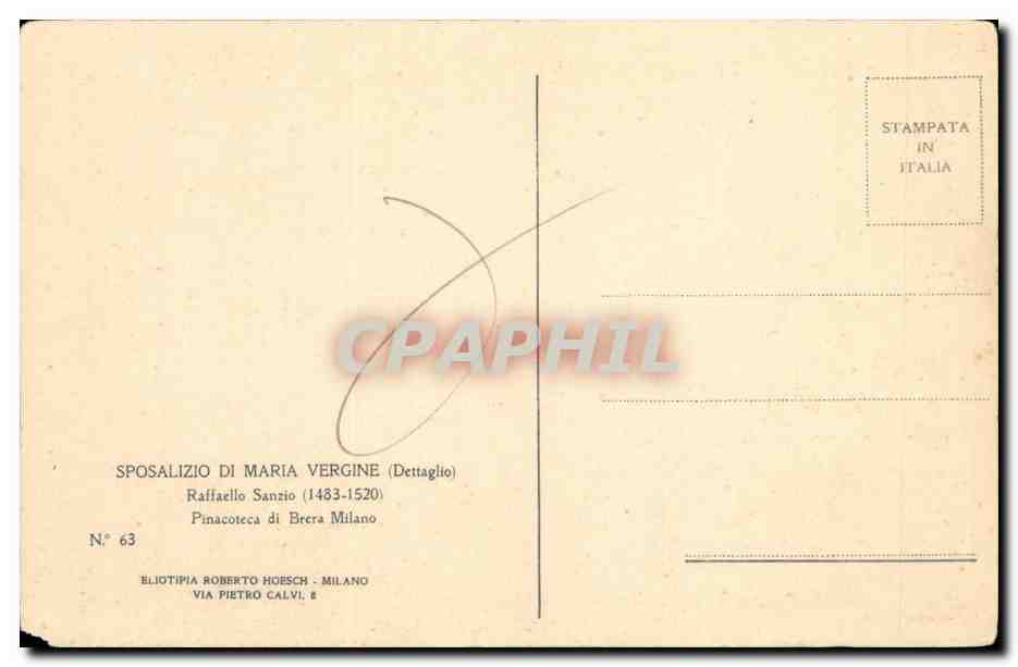 Italie - Italia - Milano - Milan - Pinacoteca di Brera - Dettaglio - CPA  — Verso