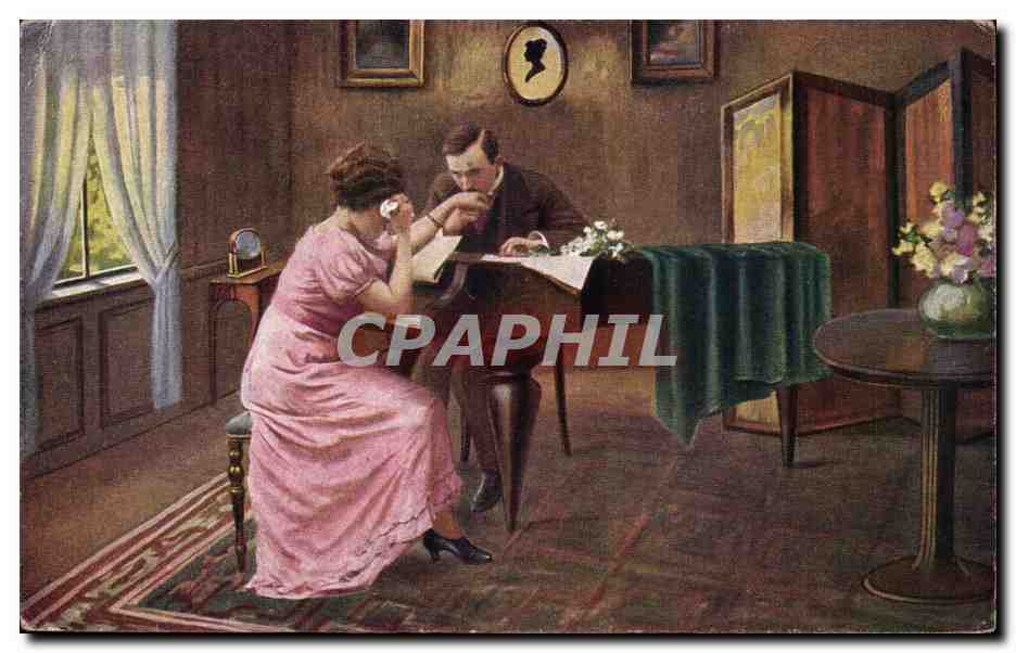 Arts - Tableau - Verlag Leipzig Deutschland - Sweet kiss at Piano - Klavier - CPA 