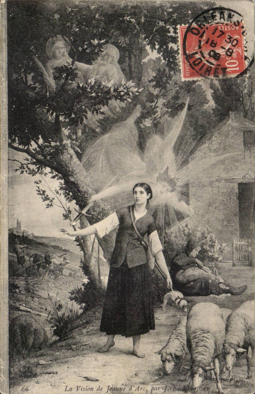 Ange - Angel - Engel - Angels on a country path - CPA 