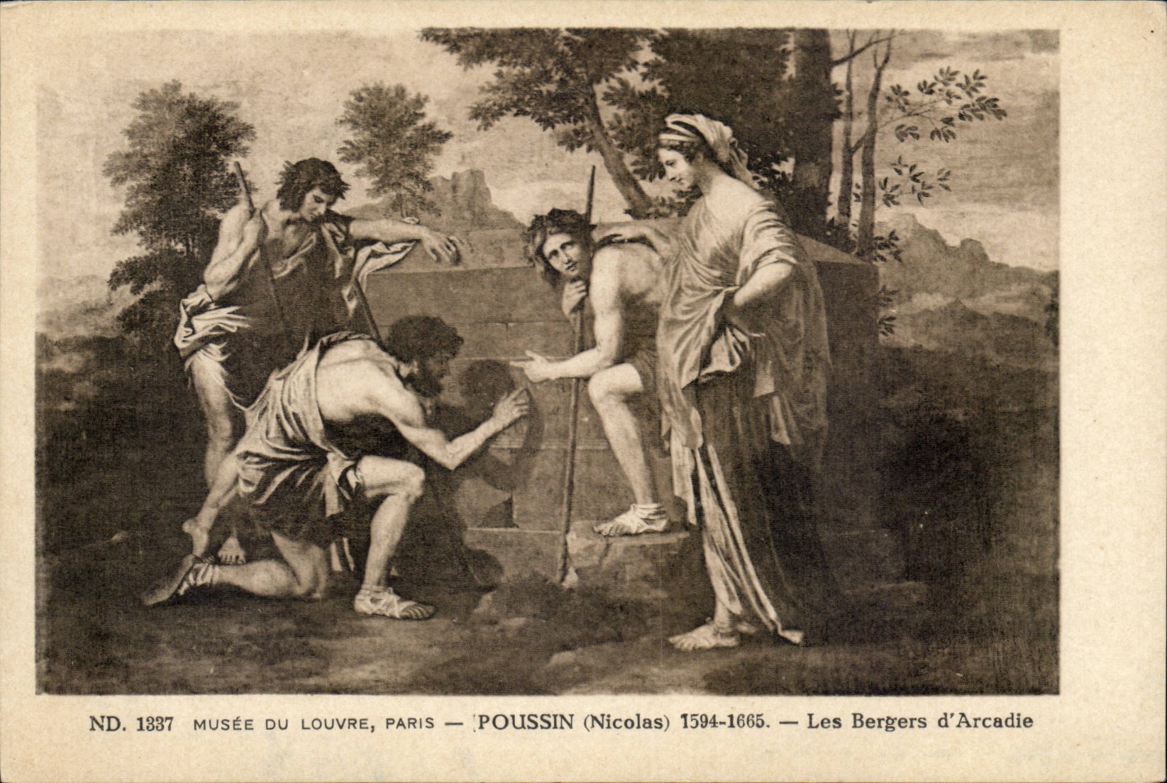 Arts - Tableau - Musee du Louvre - Ecole Francaise Nicolas Poussin - Les Bergeres d'Arcadie - CPA 