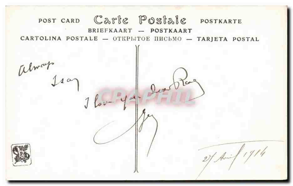 Arts - Tableau - Figure Decorative - Eugene Loup - Salon de 1913 - Femme - fantaisie CPA  — Verso