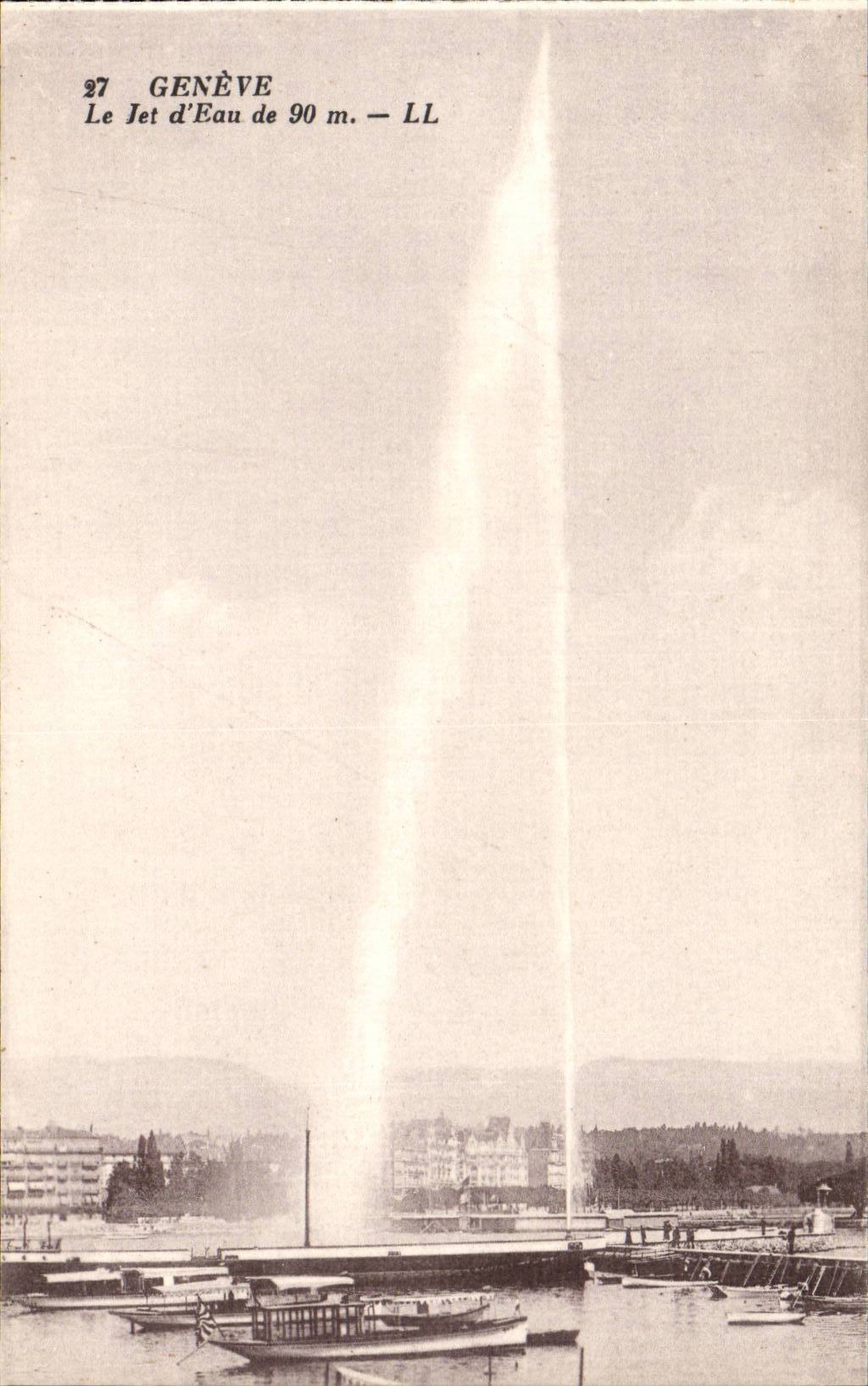 Suisse Geneve CPA Le jet d'eau de 90m